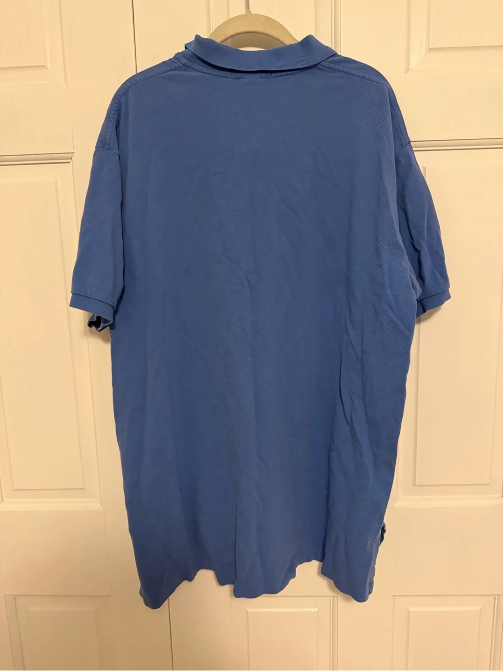 Polo Ralph Lauren Polo Shirt XXL Tall Blue Yellow Pony Short Sleeve Cotton Pique